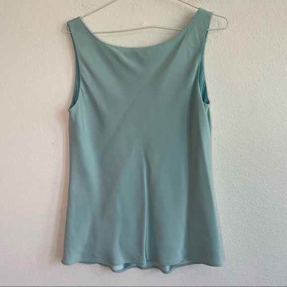LAFAYETTE 148 PETITE BLUE SILK TOP - Picture 2 of 5